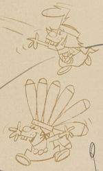 "GO GO GOPHERS" BACKGROUND PENCIL LOT OF FIVE LAYOUTS.