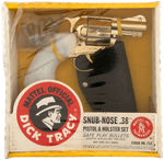 "MATTEL OFFICIAL DICK TRACY SHOOTIN SHELL SNUB-NOSE .38 PISTOL & HOLSTER SET."