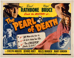 SHERLOCK HOLMES "THE PEARL OF DEATH" HALF-SHEET MOVIE POSTER.