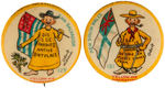 YELLOW KID BUTTONS #129, 131, 132, 134.