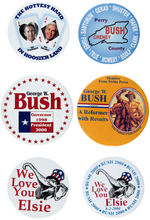 GEORGE W. BUSH SIX LARGE BUTTONS FROM 2000.