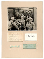 "SONS OF THE PIONEERS" AUTOGRAPH DISPLAY.