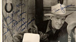 "SONS OF THE PIONEERS" AUTOGRAPH DISPLAY.