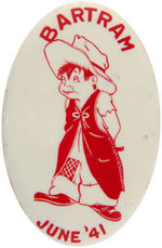 PHILADELPHIA AREA HIGH SCHOOL BUTTON SHOWING LITTLE MAX FROM JOE PALOOKA.