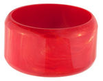 LARGE WRIST CUFF IN BEAUTIFUL SLIGHTLY MARBLEIZED RED BAKELITE.