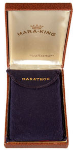 "MARA-KING BY MARATHON" LARGE BOXED COMBINATION LIGHTER AND CIGARETTE HOLDER.