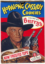 "HOPALONG CASSIDY COOKIES" BURRY'S BOX WITH CUT-OUTS.