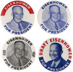 EISENHOWER GROUP OF FOUR BUTTONS FROM 1948.