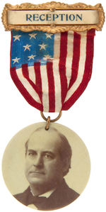 BRYAN “RECEPTION” RIBBON BADGE FROM MADISON SQUARE GARDEN 1906.