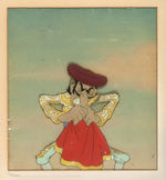 "FERDINAND THE BULL" FRAMED MATADOR ANIMATION CEL DISPLAY.