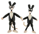 IGNATZ FROM "KRAZY KAT" JAYMAR WOOD JOINTED FIGURE PAIR.