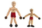 JAYMAR BETTY BOOP, ED WYNN & JOE PALOOKA WOOD-JOINTED FIGURE LOT.