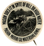 OUTSTANDING EARLY BUTTON FOR THE MASON MOTOR CO c.1909.