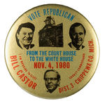 REAGAN 4" MICHIGAN COATTAIL TRIGATE RARE BUTTON.