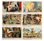 "PINOCCHIO" FRENCH POSTCARD SET.