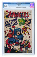 "AVENGERS" #4 (REPRINT) 1966 CGC 8.0 VF.