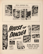 "HOUSE OF DRACULA" PRESSBOOK & SUPPLEMENT.
