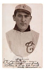 “NAPOLEON LAJOIE” IN CLEVELAND NAPS UNIFORM 1907 POSTCARD.