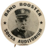 SEVEN EARLY MUSIC BUTTONS INCLUDING IMAGES OF SOUSA, CONWAY, ROBINSON, MOZART AND MORE.