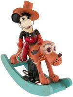 "MICKEY MOUSE AS COWBOY ON PLUTO" BOXED CELLULOID WIND-UP TOY.