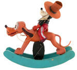 "MICKEY MOUSE AS COWBOY ON PLUTO" BOXED CELLULOID WIND-UP TOY.