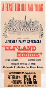“ELF-LAND ECHOES” STAGE PLAY POSTER WITH 27 PALMER COX BROWNIES.