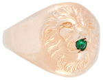 LION'S HEAD RING SIMILAR TO RARE CLYDE BEATTY LION HEAD RING.