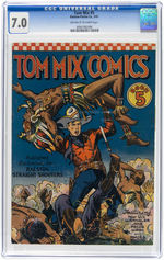 "TOM MIX COMICS" #5 MARCH 1941 CGC 7.0 FINE/VF.