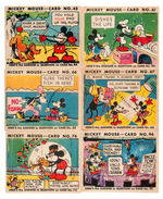 "MICKEY MOUSE" CANADIAN ISSUE 1930s GUM CARD LOT WITH WRAPPER.