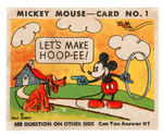 "MICKEY MOUSE" CANADIAN ISSUE 1930s GUM CARD LOT WITH WRAPPER.