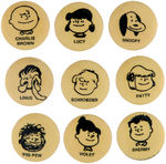 UNAUTHORIZED PEANUTS CHARACTERS APPARENT SET OF NINE BUTTONS.