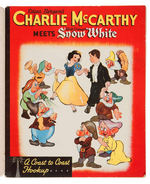 "EDGAR BERGEN'S CHARLIE McCARTHY MEETS WALT DISNEY'S SNOW WHITE" DOUBLE COVER STORYBOOK.