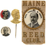 DEMOCRATIC 1896 HOPEFULS GROUP OF THREE ITEMS PLUS HOPEFUL REPUBLICAN REED.