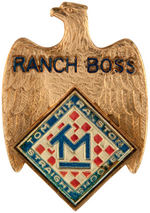 "TOM MIX RANCH BOSS" HIGH RANKING MEMBER'S BADGE COLOR VARIETY.