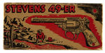 "STEVENS 49-ER" GOLD FINISH BOXED CAST IRON CAP GUN.