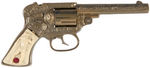 "STEVENS 49-ER" GOLD FINISH BOXED CAST IRON CAP GUN.