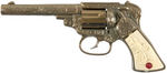 "STEVENS 49-ER" GOLD FINISH BOXED CAST IRON CAP GUN.