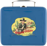 "HOPALONG CASSIDY" COLOR VARIETY METAL LUNCHBOX WITH THERMOS.