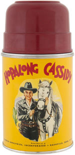 "HOPALONG CASSIDY" COLOR VARIETY METAL LUNCHBOX WITH THERMOS.