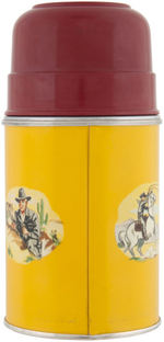 "HOPALONG CASSIDY" COLOR VARIETY METAL LUNCHBOX WITH THERMOS.