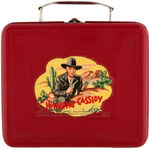 "HOPALONG CASSIDY" COLOR VARIETY METAL LUNCHBOX WITH THERMOS.