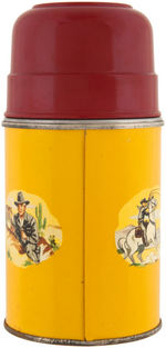 "HOPALONG CASSIDY" COLOR VARIETY METAL LUNCHBOX WITH THERMOS.