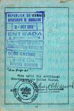 MINNIE MINOSO 1946 CUBAN PASSPORT.