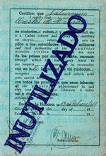 MINNIE MINOSO 1946 CUBAN PASSPORT.