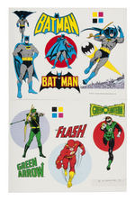 DC COMICS LICENSING SHEET LOT.