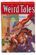 “WEIRD TALES” 1933 PULP WITH ST. JOHN “BUCCANEERS OF VENUS” COVER ART, SECOND CONAN STORY.