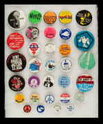 ANTI-VIETNAM WAR BUTTON COLLECTION CIRCA 1967-EARLY 1970s.