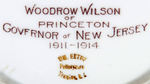 PORTRAIT PLATE WITH REVERSE TEXT "WOODROW WILSON/OF/PRINCETON/GOVERNOR OF NEW JERSEY/1911-1914."