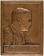 THEODORE ROOSEVELT BRONZED IRON BAS RELIEF PLAQUE BY FAMOUS SCULPTOR JOHN FRASER.