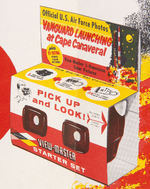 VIEW-MASTER "VANGUARD LAUNCHING AT CAPE CANAVERAL" STORE SIGN.